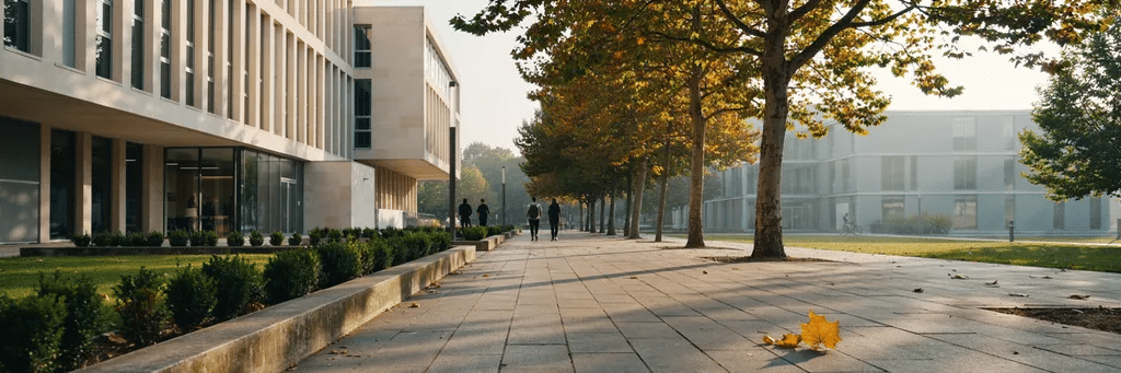 Matin de rentrée sur un campus universitaire